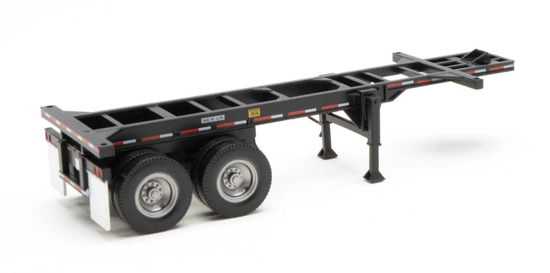 Walthers SceneMaster 949-4503 20' Container Chassis (2-Pack) --  Black, HO