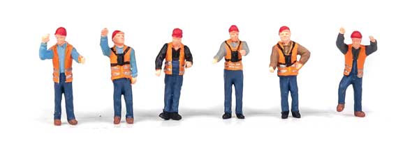 Walthers SceneMaster 949-6065 Railroad Yard Crew pkg(6), HO Scale