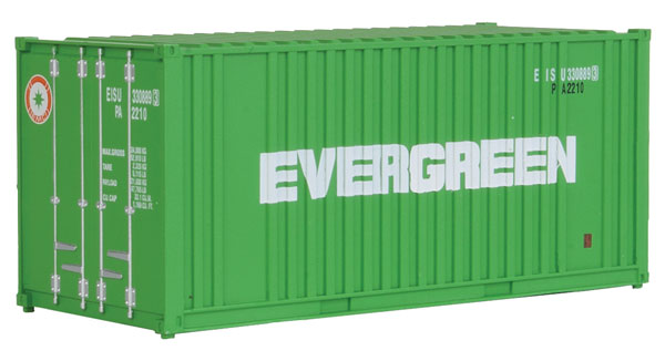 Walthers SceneMaster 949-8002 20' Corrugated Container with Flat Panel - Assembled -- Evergreen, HO Scale