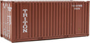 Walthers SceneMaster 949-8004 20' Corrugated Container with Flat Panel - Assembled -- Triton (brown, white), HO Scale