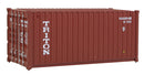 Walthers SceneMaster 949-8053 20' Corrugated Container - Assembled -- Triton (brown, white), HO Scale