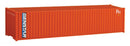 Walthers SceneMaster 949-8152 40' Corrugated Container - Assembled -- Genstar (orange, blue, white), HO Scale