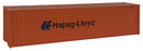 Walthers SceneMaster 949-8204 40' Hi Cube Corrugated Container w/Flat Roof - Assembled -- Hapag-Lloyd, HO Scale