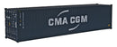 Walthers SceneMaster 949-8257 40' Hi Cube Corrugated Side Container - Assembled -- CMA-CGM (New Logo), HO Scale