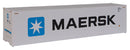 Walthers SceneMaster 949-8353 40' Hi Cube Smooth Side Reefer Container - Assembled -- Maersk, HO Scale