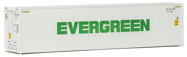 Walthers SceneMaster 949-8360 40' Hi-Cube Smooth-Side Reefer Container - Assembled -- Evergreen (white, green), HO Scale