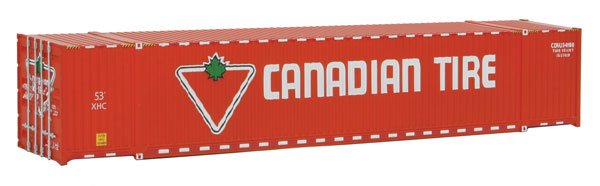 Walthers SceneMaster 949-8514 53' Singamas Corrugated-Side Container - Ready to Run -- Canadian Tire (red, white, green), HO Scale