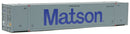 Walthers SceneMaster 949-8516 53' Singamas Corrugated-Side Container - Ready to Run -- Matson (gray, blue), HO Scale