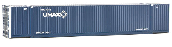 Walthers SceneMaster 949-8524 53' Singamas Corrugated-Side Container - Assembled -- UMAX (blue, white), HO Scale