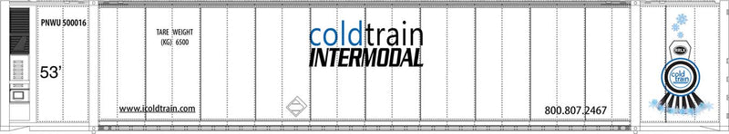 Walthers SceneMaster 949-8704 53' Reefer Container - Ready to Run -- Cool Train, HO