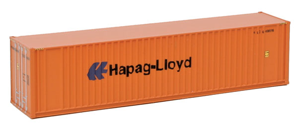 Walthers SceneMaster 949-8804 40' Hi Cube Ribbed Side Container - Assembled -- Hapag-Lloyd, N Scale