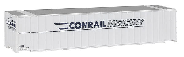 Walthers SceneMaster 949-8843 48' Ribbed Side Container - Assembled -- Conrail Mercury (white, blue, gray), N Scale