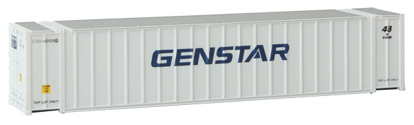 Walthers SceneMaster 949-8844 48' Ribbed Side Container - Assembled -- Genstar (white, blue), N Scale