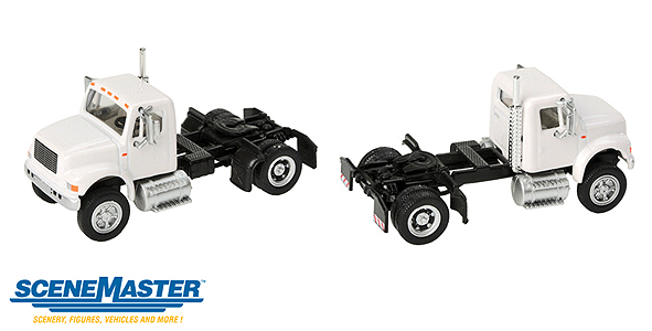 Walthers SceneMaster 949-11190 International(R) 4900 Single-Axle Semi Tractor Only - Assembled -- White, HO
