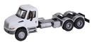 Walthers SceneMaster 949-11530 International(R) 4300 Dual-Axle Semi Tractor Only - Assembled -- White Cab, Black Chassis, HO Scale