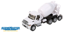 Walthers SceneMaster 949-11678 International(R) 7600 3-Axle Cement Mixer - Assembled -- White, HO Scale