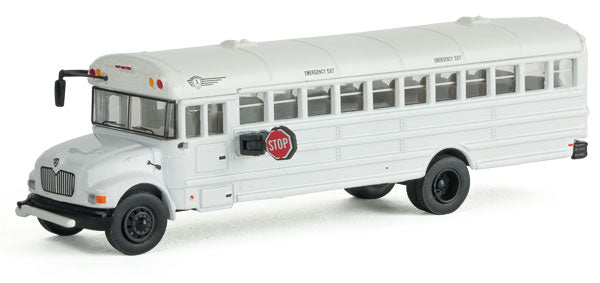 Walthers SceneMaster 949-11702 International(R) MOW Crew Bus - Assembled -- White w/Railroad Maintenance-of-Way Logo Decals, HO Scale