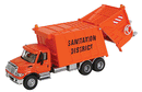 Walthers SceneMaster 949-11770 International(R) 7600 Garbage Truck - Assembled -- Sanitation District (orange), HO Scale