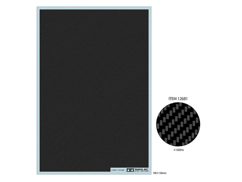 Tamiya 12681 CARBON PATTERN DECAL SET Twill Weave/Fine, 1:24 Scale