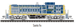 Atlas 10003013 HO RS-1, DCC W/ESU Sound, Santa Fe