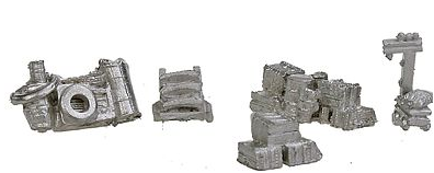 Bar Mills 1005 Assorted Street Stuff Unpainted - 5 Pieces - N-Scale
