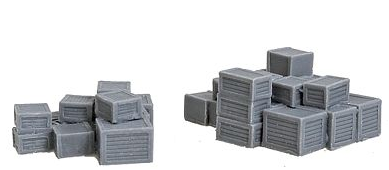 Bar Mills 1004 Assorted Crate Stacks Unpainted, NScale