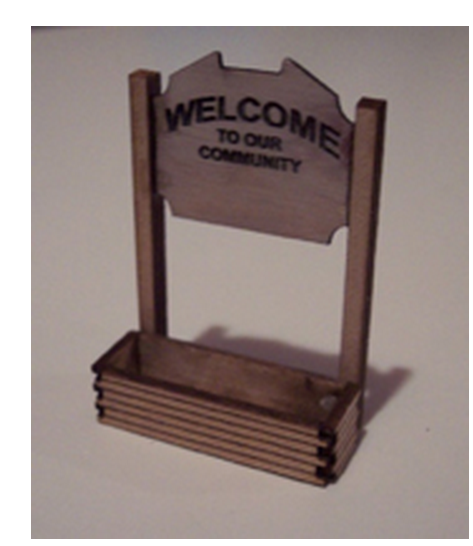 Osborn Model Kits 1021  Welcome Sign, HO