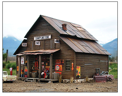 Downtown Deco 1047 County Line Store -- Kit, HO