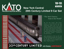Kato USA 106-100 New York Central 20th Century Limited 9 Car Set, N Scale