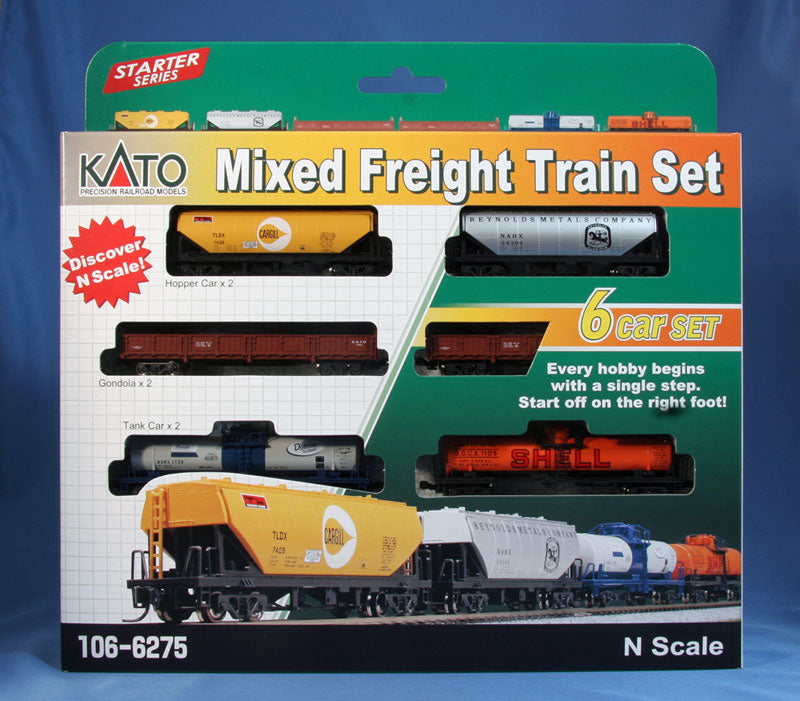 Kato KAT1066275 Mixed Freight 6-Car Set - Ready to Run, N Scale