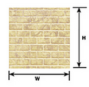 Plastruct 91621 Patterned Sheets - Concrete Block - .020 x 7 x 12" pkg(2) -- .325" Beige Bricks, O scale