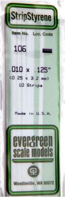 Evergreen Scale 106 .010 X .125 STRIPS