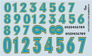 Gofer Racing 11013 Gofer Racing Stock Car Numbers Decal Sheet, 1:24 & 1:25 Scales
