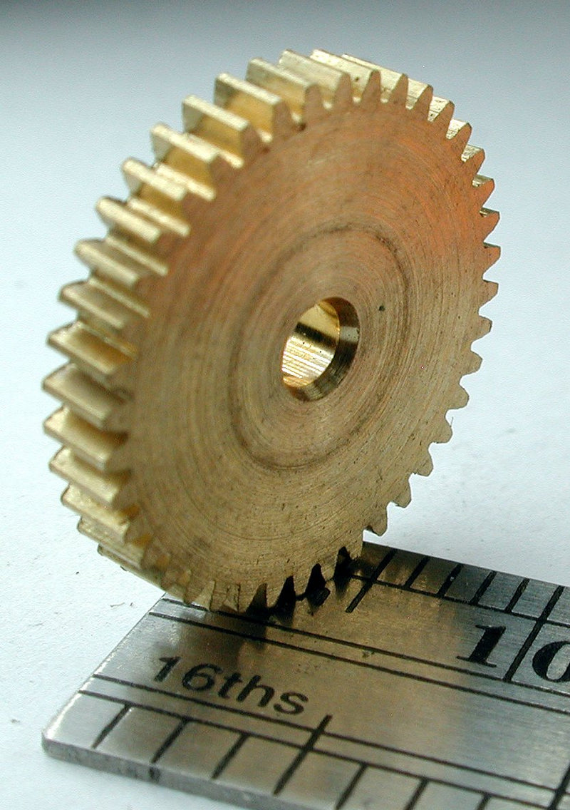 Northwest Short Line 11040-6 Worm Gear - Brass 3/32" Bore (.0937") -- 40 Teeth, 0.583 Outside Diameter, All Scales