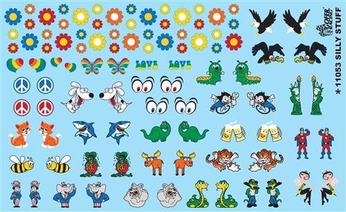 Gofer Racing 11053 SILLY STUFF Model Car Decal Sheet, 1:24 & 1:25 Scales