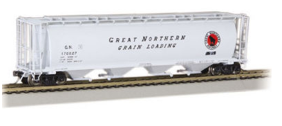 Bachmann 19111 Great Northern - 4 Bay Cylindrical Grain Hopper, HO