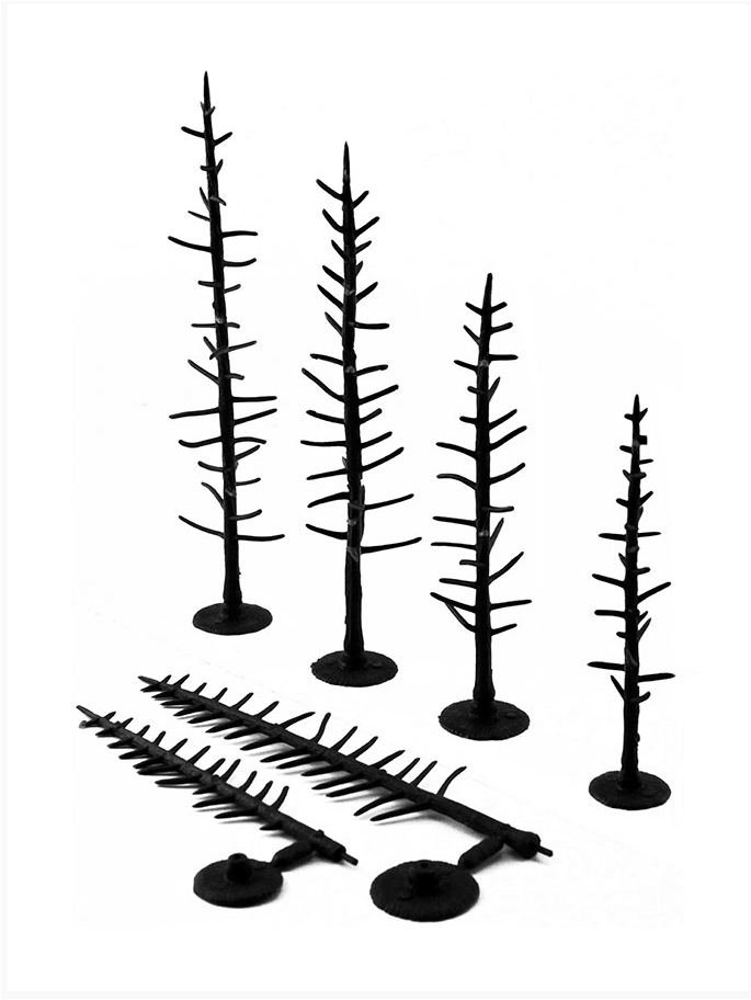 Woodland Scenics WOO1125 Tree Armatures - Pine -- 4 to 6" 10.2 to 15.2cm pkg(44), All Scales