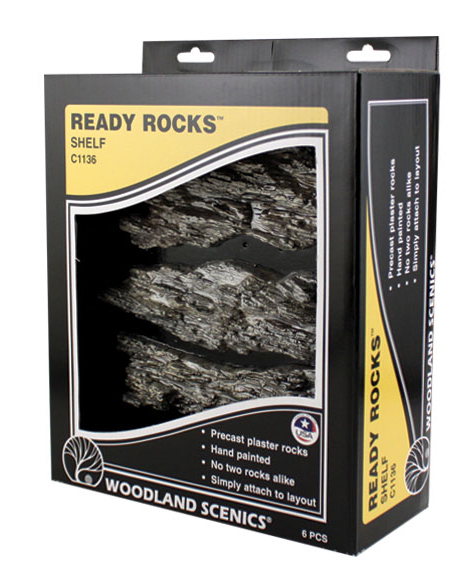 Woodland Scenics 1136 Ready Rock Shelf Ready Rocks