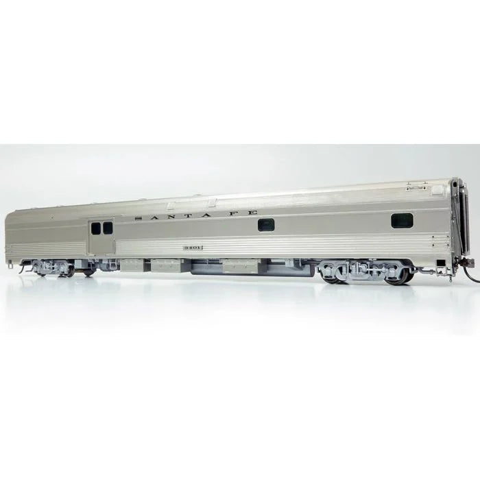 Rapido 114030 Budd Baggage-Dorm - Ready to Run -- Santa Fe 3405 (stainless), HO