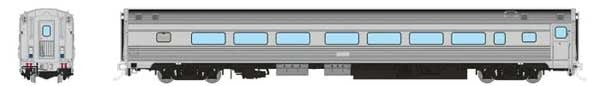 PREORDER Rapido 115097 HO Budd Coach w/HEP: Painted, Unlettered -- Painted, Unlettered (stainless steel finish)