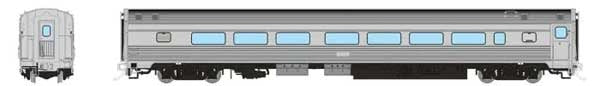 PREORDER Rapido 115099 HO Budd Coach - Ready to Run -- Painted, Unlettered (stainless steel finish)