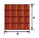 Plastruct 91632 PS-116 2 PK SPANISH TILE, G Scale