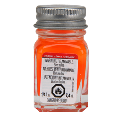 Testors 1173TT Enamel Paints 1/4 oz. Fluorescents - Orange