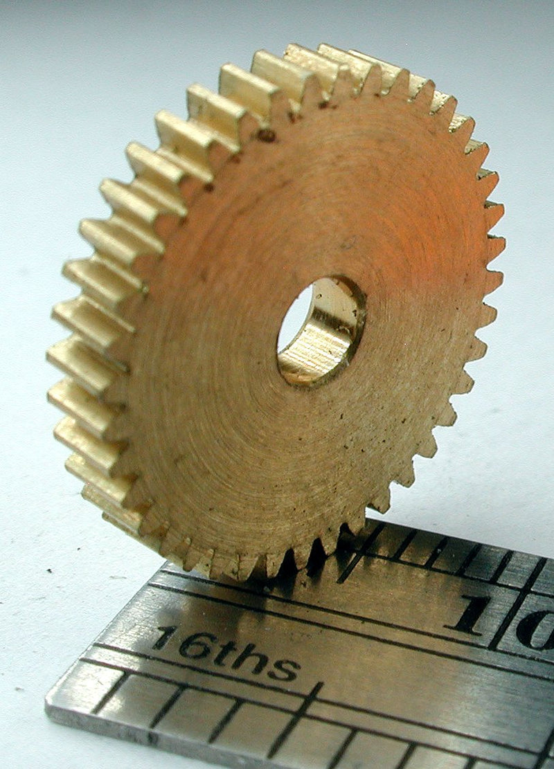 Northwest Short Line 11740-6 Worm Gear - Brass 3.0mm Bore (.118") -- 40 Teeth, 0.583 Outside Diameter, All Scales