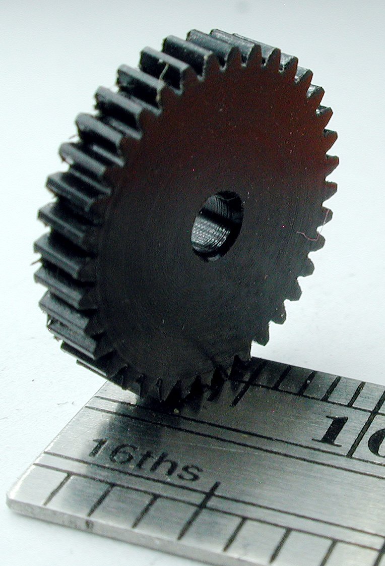 Northwest Short Line 12036-6 Worm Gear - Delrin 3/32" Bore (.0937") -- 36 Teeth, 0.527 Outside Diameter, All Scales