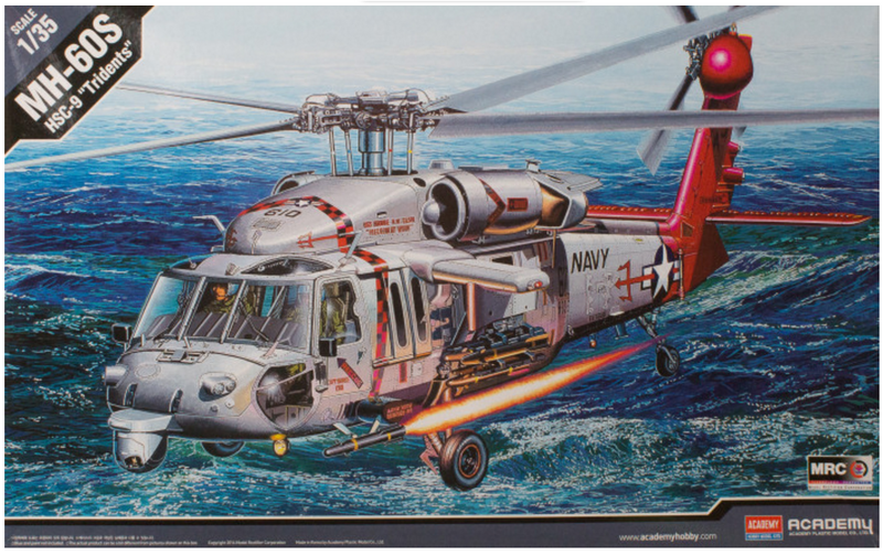 Academy Models 12120 U.S.Navy Mh-60s Hsc-9 Tridents Mrc Academy Model Kit Helicopter 1:35