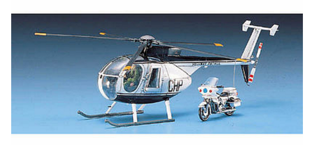 Academy Models 12249 HUGHES 500D POLICE COPTER -- Plastic Model Helicopter Kit -- 1/48 Scale