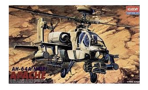 Academy Models 12262 AH64A Apache US Helicopter -- Plastic Model Helicopter Kit -- 1/48 Scale