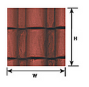 Plastruct 91639 PS-123 1PK SPANISH TILE 1:12