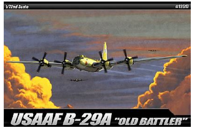 Academy Models 12517 B29A Old Battler USAAF Aircraft -- Plastic Model Airplane Kit -- 1/72 Scale